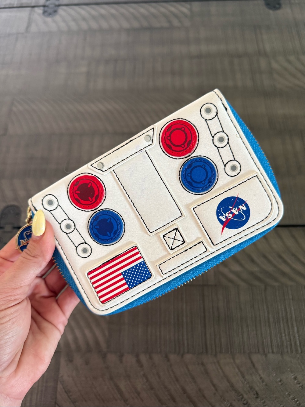 Loungefly White & Blue NASA Wallet